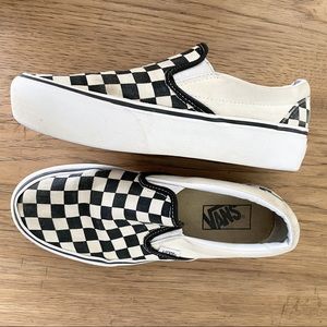 Platform Vans Checkered Slip-ons Checkerboard